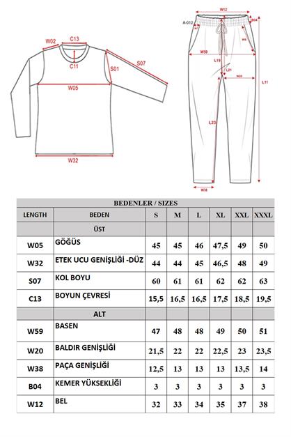 Mens Long-Sleeve Thermal Pajama Set 405158