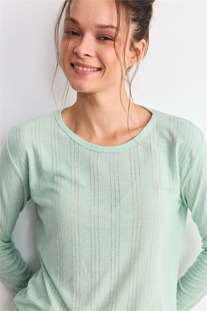 Fitilli Dokulu Yumuşak Pijama Takımı Yeşil