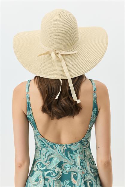 Wide Brim Straw Beach Hat Y25730-02