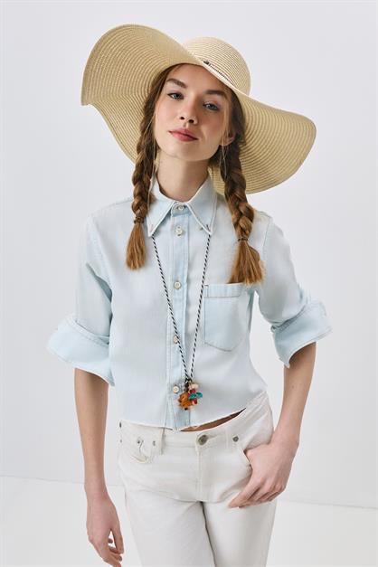 Wide Brim Straw Beach Hat Y25730-01