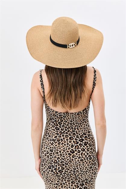Wide Brim Straw Beach Hat Y25730-08