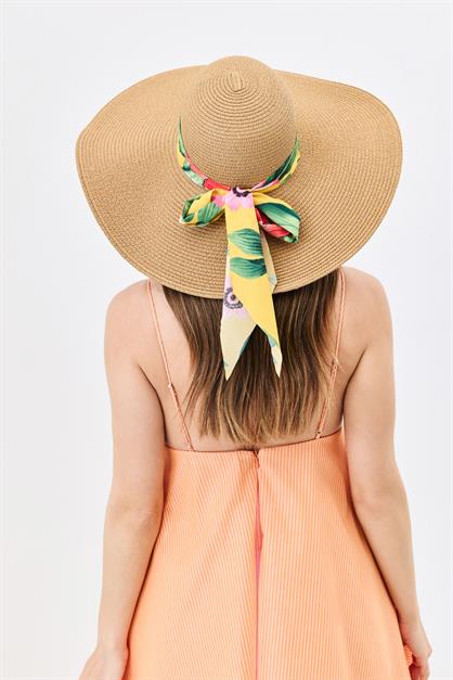 Wide Brim Straw Beach Hat Y25730-11
