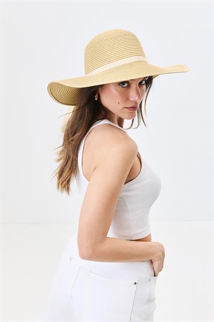 Wide Brim Straw Beach Hat Y25730-02
