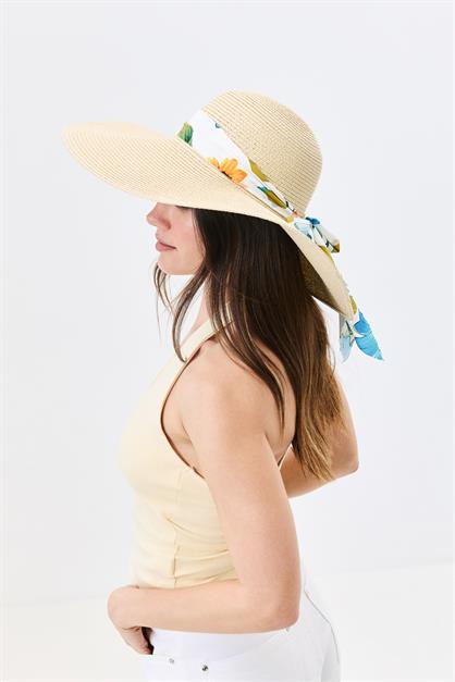 Wide Brim Straw Beach Hat Y25730-11