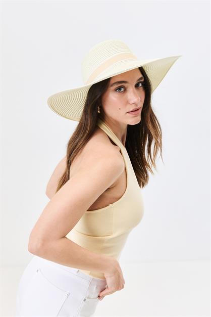 Wide Brim Straw Beach Hat Y25730-04