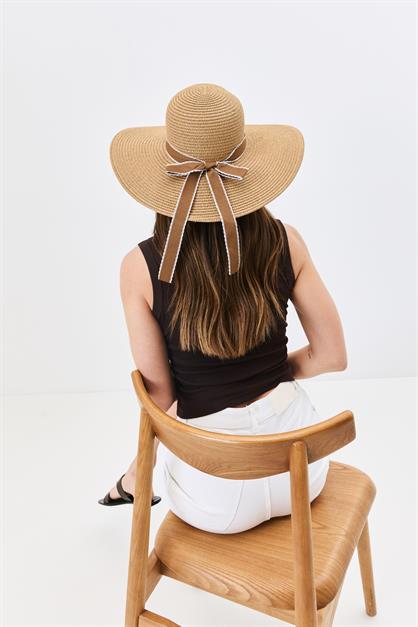 Wide Brim Straw Beach Hat Y25730-04