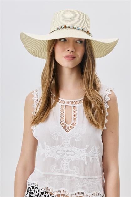 Wide Brim Straw Beach Hat Y25730-13
