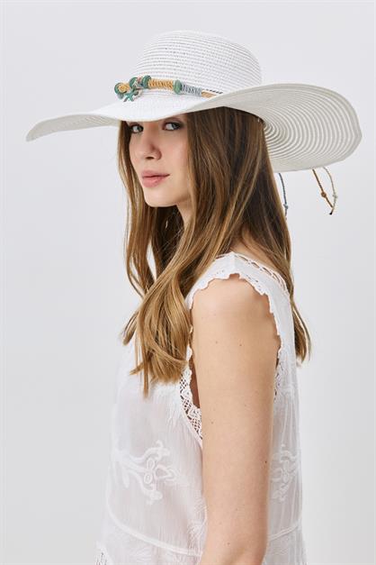 Wide Brim Straw Beach Hat Y25730-14