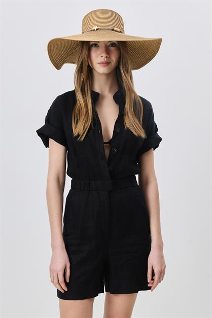 Wide Brim Straw Beach Hat Y25730-01