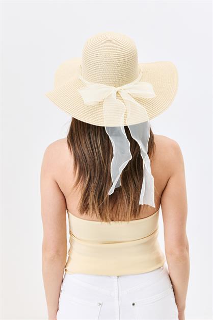 Wide Brim Straw Beach Hat Y25730-09