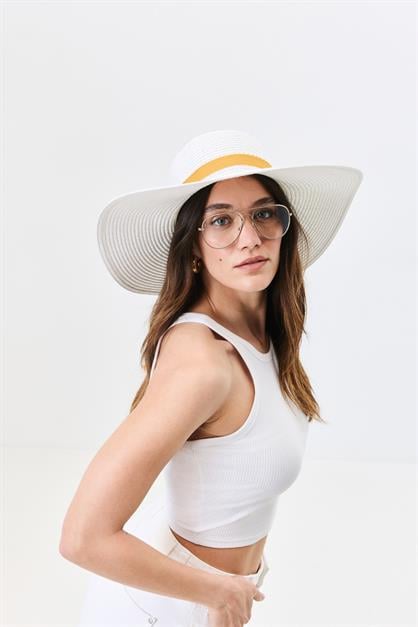 Wide Brim Straw Beach Hat Y25730-04
