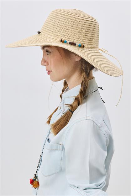 Wide Brim Straw Beach Hat Y25730-03