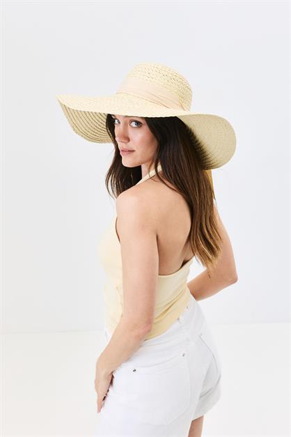 Wide Brim Straw Beach Hat Y25730-16