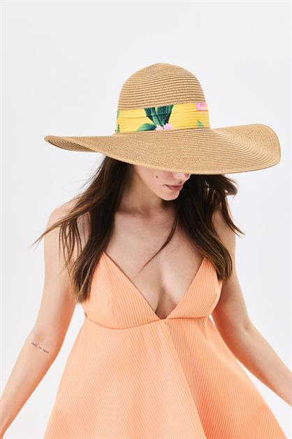 Wide Brim Straw Beach Hat Y25730-11