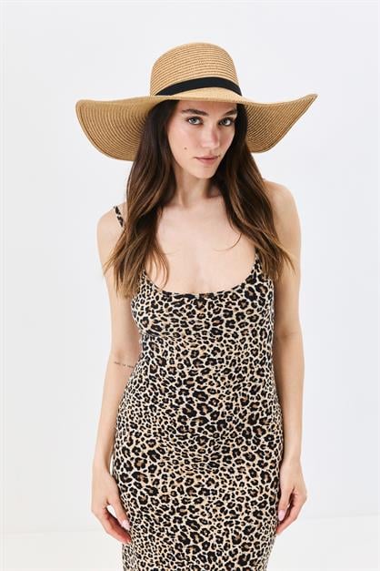 Wide Brim Straw Beach Hat Y25730-08