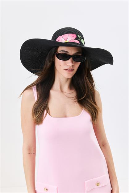 Wide Brim Straw Beach Hat Y25730-11