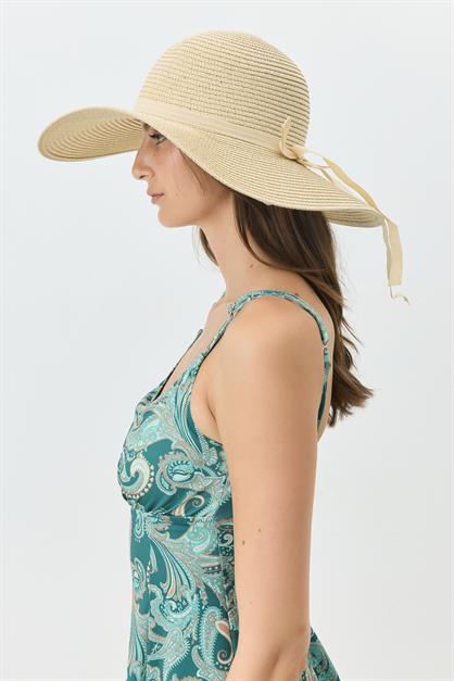 Wide Brim Straw Beach Hat Y25730-02