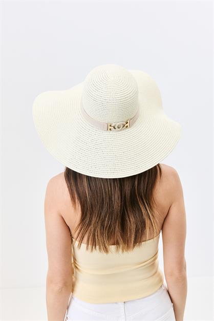 Wide Brim Straw Beach Hat Y25730-08