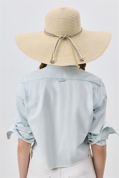 Wide Brim Straw Beach Hat Y25730-14