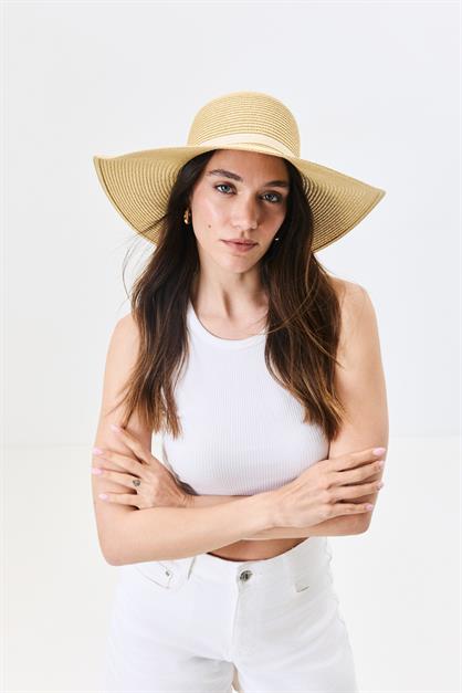 Wide Brim Straw Beach Hat Y25730-02