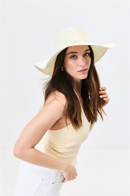 Wide Brim Straw Beach Hat Y25730-09