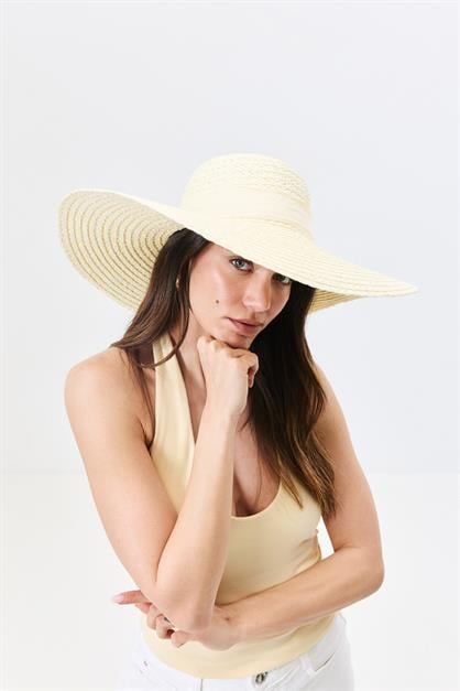 Wide Brim Straw Beach Hat Y25730-16