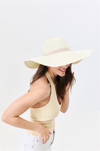 Wide Brim Straw Beach Hat Y25730-08