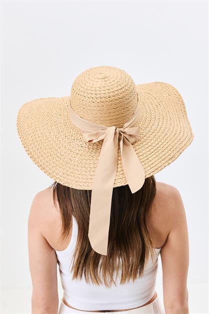 Wide Brim Straw Beach Hat Y25730-16