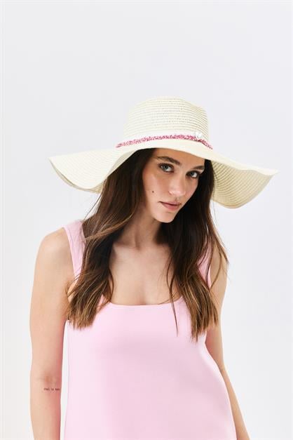 Wide Brim Straw Beach Hat Y25730-06