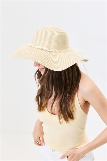 Wide Brim Straw Beach Hat Y25730-09