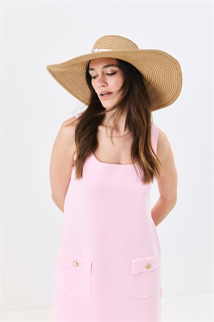 Wide Brim Straw Beach Hat Y25730-06