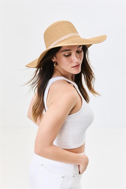 Wide Brim Straw Beach Hat Y25730-02