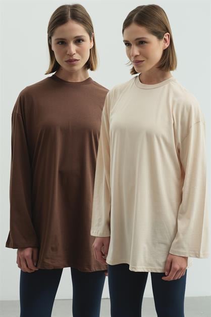 Wide Sleeve Oversize 2-Pack T-Shirts 964
