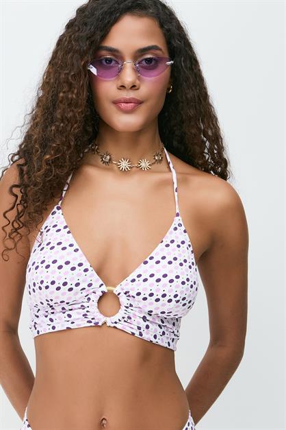 Ring Detail Triangle Bikini Set 3278