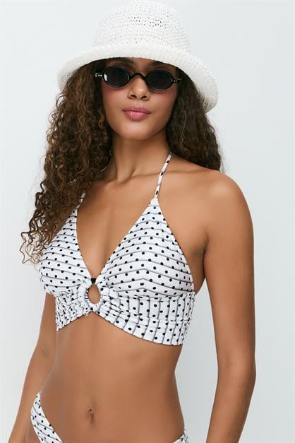 Ring Detail Triangle Bikini Set 3278
