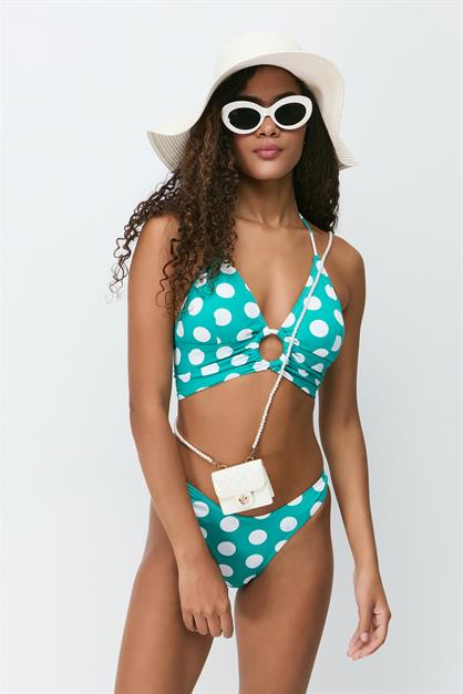 Ring Detail Triangle Bikini Set 3278
