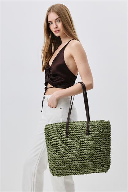 Straw Shoulder Bag Y9204