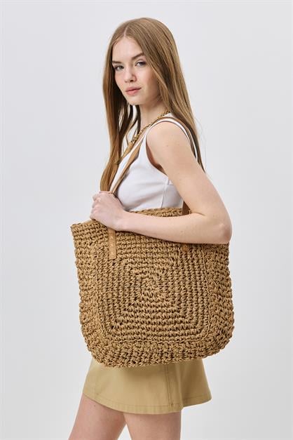 Straw Shoulder Bag Y9205