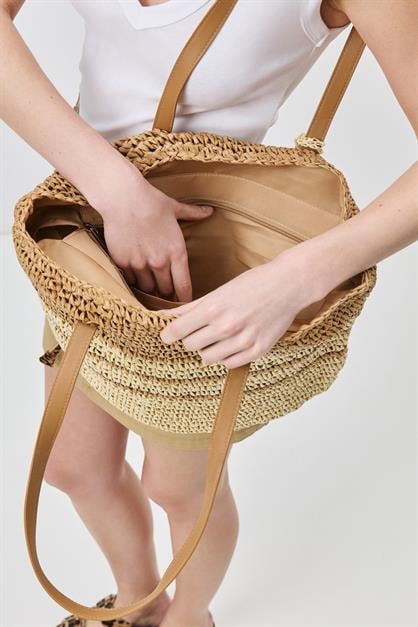 Straw Shoulder Bag Y9206