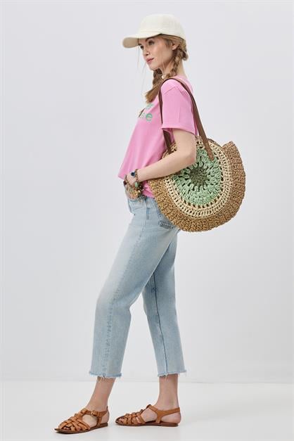 Straw Shoulder Bag Y9207