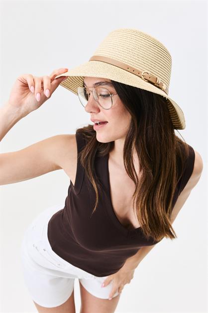 Straw Beach Hat Y25730-18 Bej