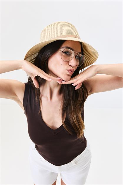 Straw Beach Hat Y25730-18 Bej