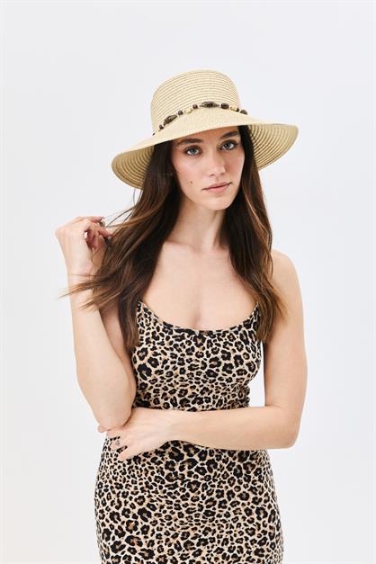 Straw Beach Hat  Y25730-19 Bej