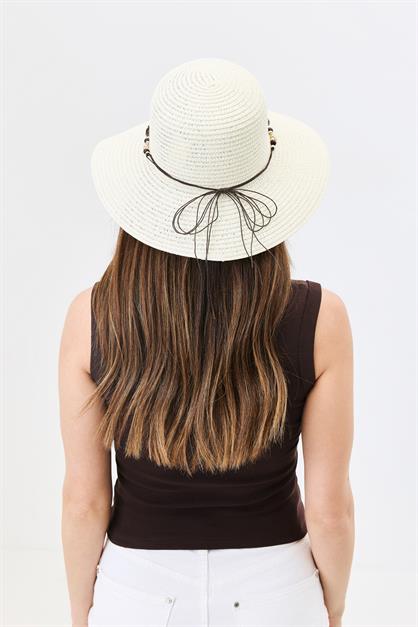 Straw Beach Hat  Y25730-19 Krem