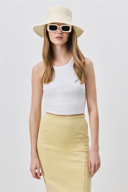 Straw Beach Hat  Y25730-20 Krem