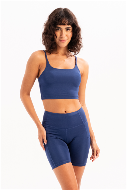 Spica Womens Sports Bra with Thin Straps and Removable Pads