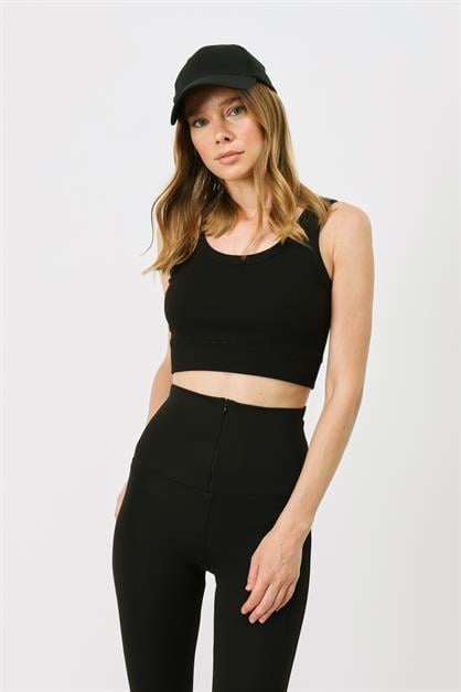 Womens Spaghetti Strap Crop Ribbed Stretch Knit Tank Top 926