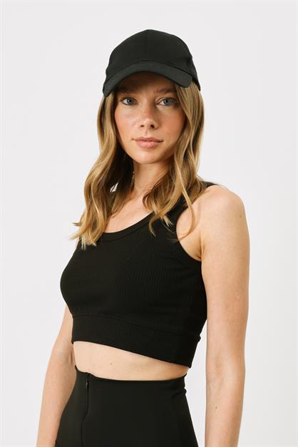 Womens Spaghetti Strap Crop Ribbed Stretch Knit Tank Top 926