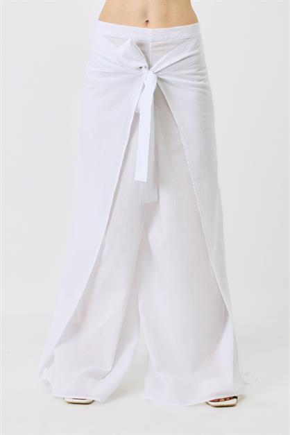 Womens Belted Pareo Pants 9078 