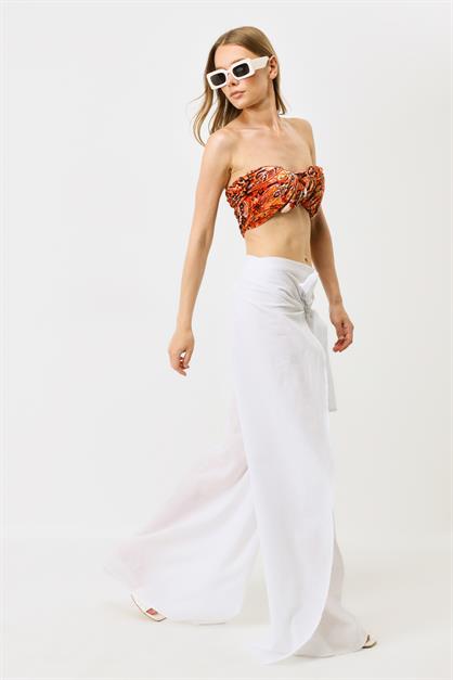Womens Belted Pareo Pants 9078 